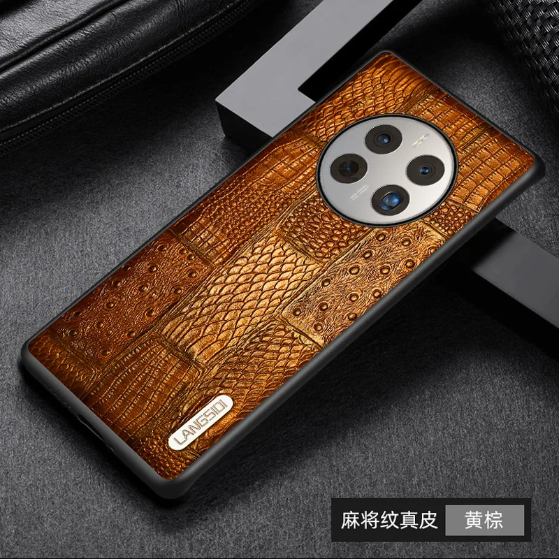 Genuine Leather Retro Splice Mobile Phone Cases For Huawei Mate 50 50e 40 30 20 Mate50 Mate40 Mate30 Mate20 Pro Plus Cover Case