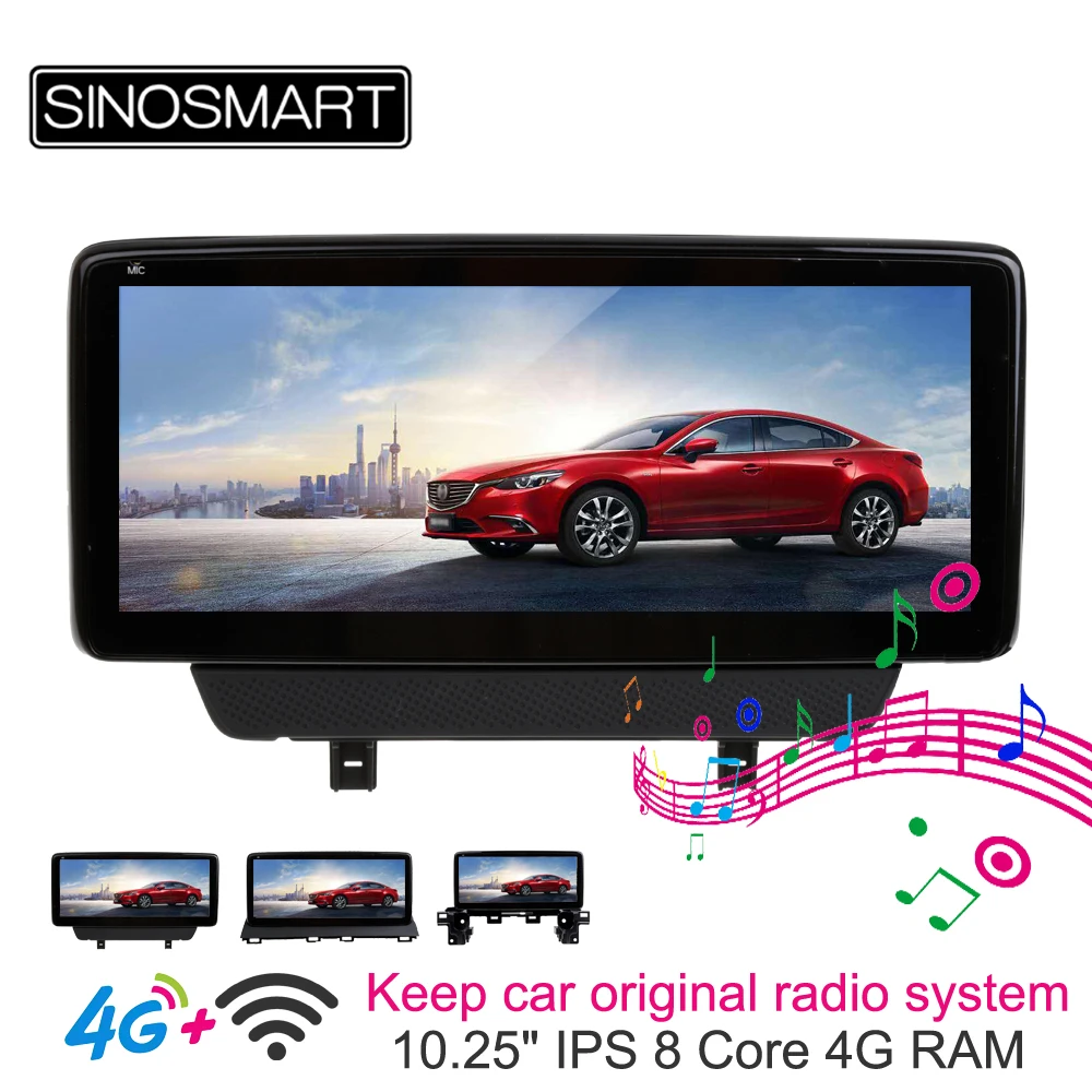 

Sinosmart Автомобильный GPS навигатор для Mazda 2 CX-3 CX5 CX-5 CX-8 Android Mazda 3 Axela BM/BN 2013-2022 Keep Car оригинальная система