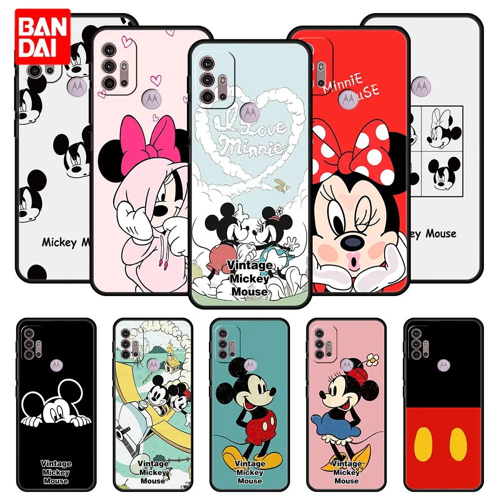 

Cover Case for Motorola Moto G30 G50 G60 G8 G9 G200 G31 G60s Power Plus Play Lite Bag Capa Armor Phone Soft Mickey Mouse