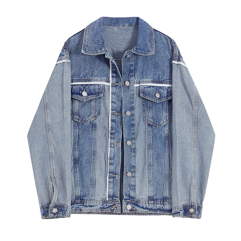 

Женское джинсовое пальто SuperAen, однобортное повседневное джинсовое пальто с длинным рукавом, осень-весна 2022