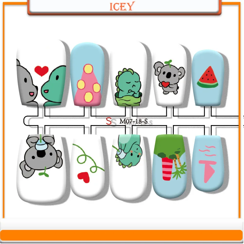 Icey Beauty Koala Press On Nails Мультфильм в доспехах Симпатичная готовая сборная доспехи