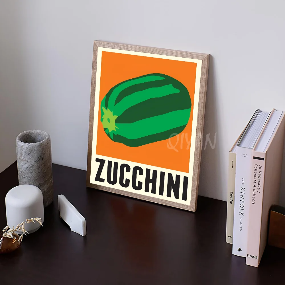 Nordic Minimalist Fruit Pop Art Poster Stickers Wall Murals Decor Game Room Gifts HD Painting