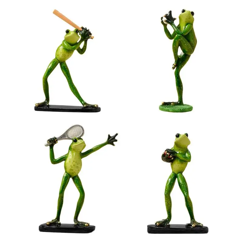 

Garden Frog Sculpture Resin Leggy Frogs Figurines Yoga Frog Interior Sculpture Nordic Creative Animal Statues For Home Decor