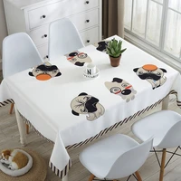waterproof printed tablecloth modern minimalist cartoon tablecloth rectangular cover cloth furniture decoration