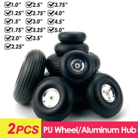 1 pairs pu wheels w aluminum core alloy hub 1inch1 251 51 7522 252 52 7533 253 53 7544 55 for rc airplane model
