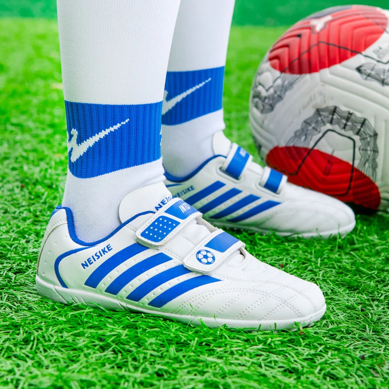 JIEMIAO High Quality Children Soccer Shoes Kids Boy Girl Outdoors Football Cleats Training Football Boots Futsal Turf Sneakers