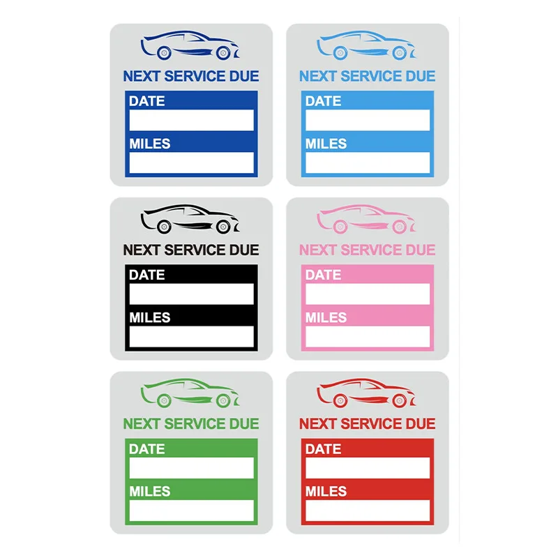 

30 Шт. Электростатических Наклеек 2*2 Дюйма Для Напоминания О Замене Масла И Техобслуживании Автомобиля