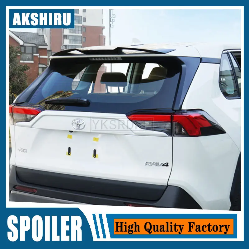 

Для нового toyota rav 4 2020 ABS пластиковый Некрашеный внешний задний спойлер задний багажник Багажник крыло украшение автомобильный Стайлинг