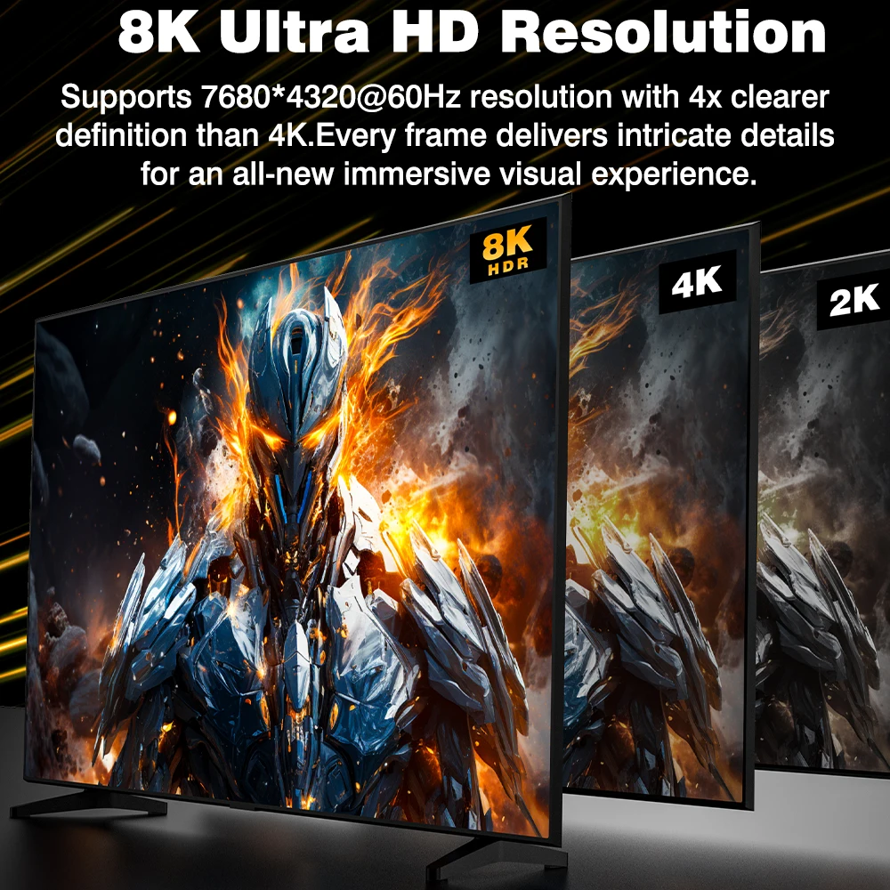 Фото Кабель UGOURD New Upgrade DP 1.4, 8K60Hz, 4K, нейлоновый, черно-серый, в оплетке, DisplayPort 1.4, HDR, G-Sync, с защитой из жести, 1м/3м/5м №3