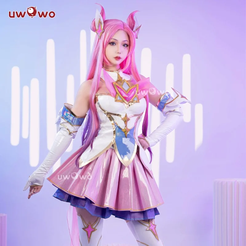 Фото В НАЛИЧИИ: Костюм для косплея UWOWO Star Guardian Kaisa (Кай'Са) из игры Star Guardian, костюм SG, костюмы Ари и Акали для Хэллоуина №1