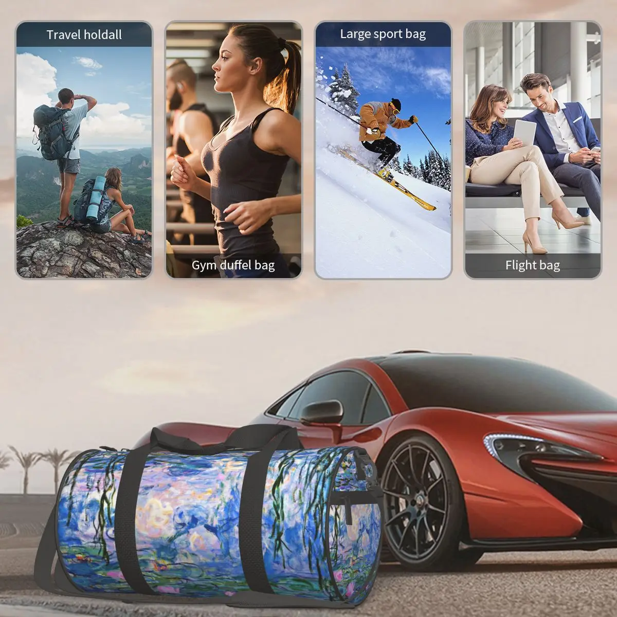 Спортивные сумки с цветочным принтом известная тренировочная Сумочка для