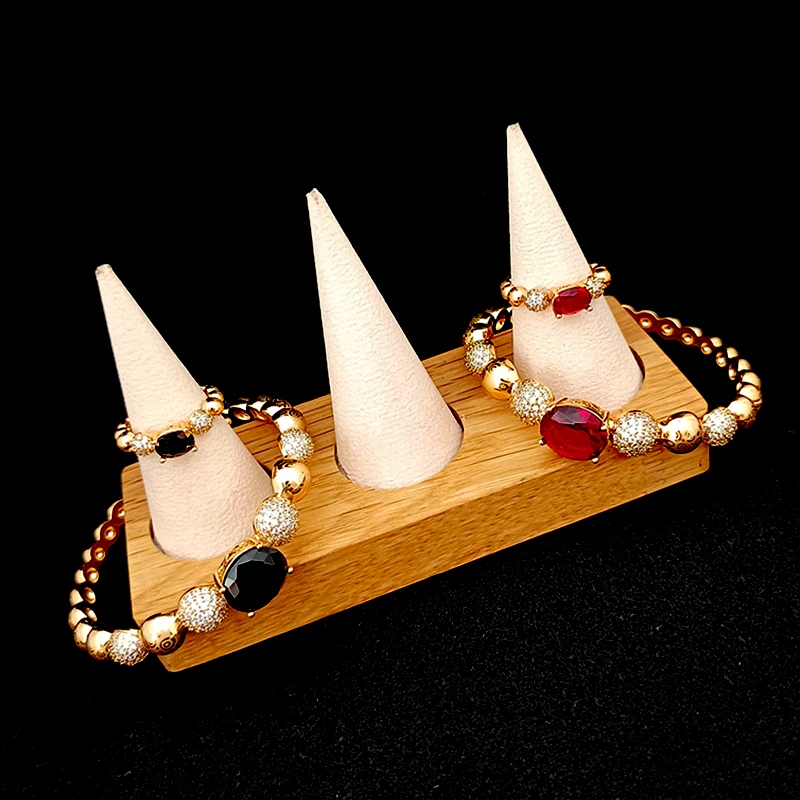 

Free Shipping Arabian Bridal Jewelry Set Ladies Gold Plated Ring Wedding Jewelry Cuff Bracelet Red Faux Gems Wife Gift