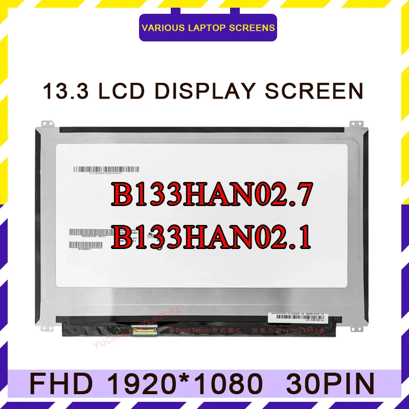 

13,3 дюймовая панель дисплея B133HAN02.7 B133HAN02.1 для ноутбука ASUS UX305 UX360CA UX360C 99% sRGB IPS 1920*1080, ЖК-экран