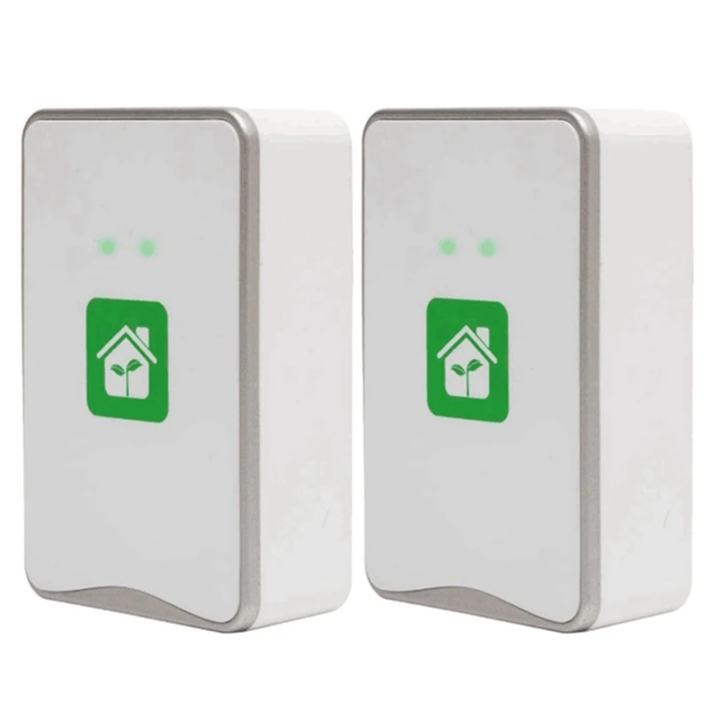 

2X Pluggable Air Purifier Negative Ion Generator Filterless Ionizer Purifier Clean Allergens,Mold,Odors-EU Plug