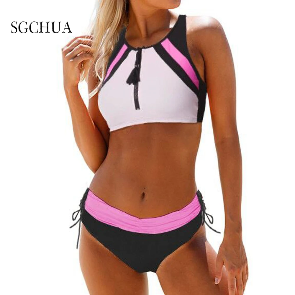 

Women‘s Large Size Athletic Swimming Suit Raceback Tankini Top With Tie-know Bottom Shorts Two Piece Separate Sport Swimwear