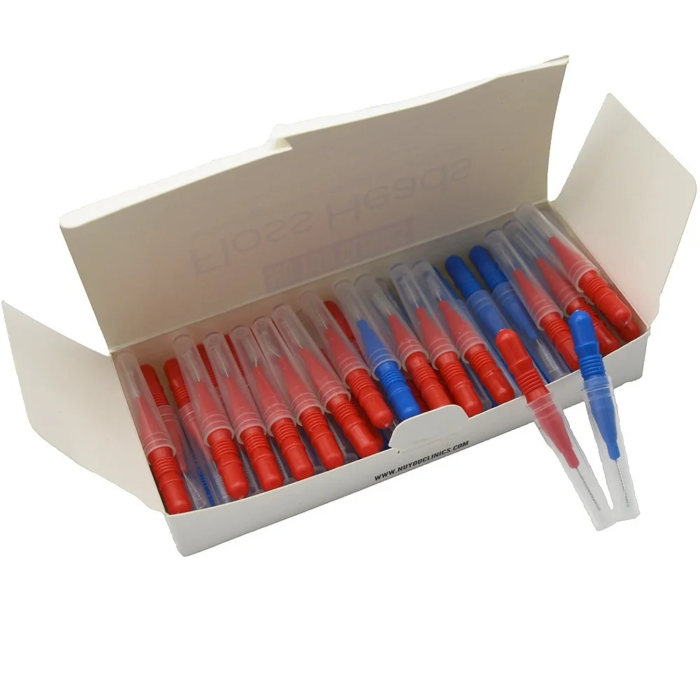 20 Pcs Soft Interdental Brush Dental Flosser Gum Massager Dental Care Interdental Brushes 0.7mm Tooth Pick Brush Teeth Hygiene