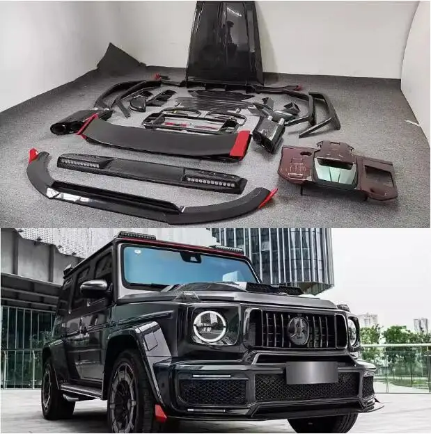 Бампер задний для Benz W464 G-Class G63 2019-2024 Real Dry Carbon
