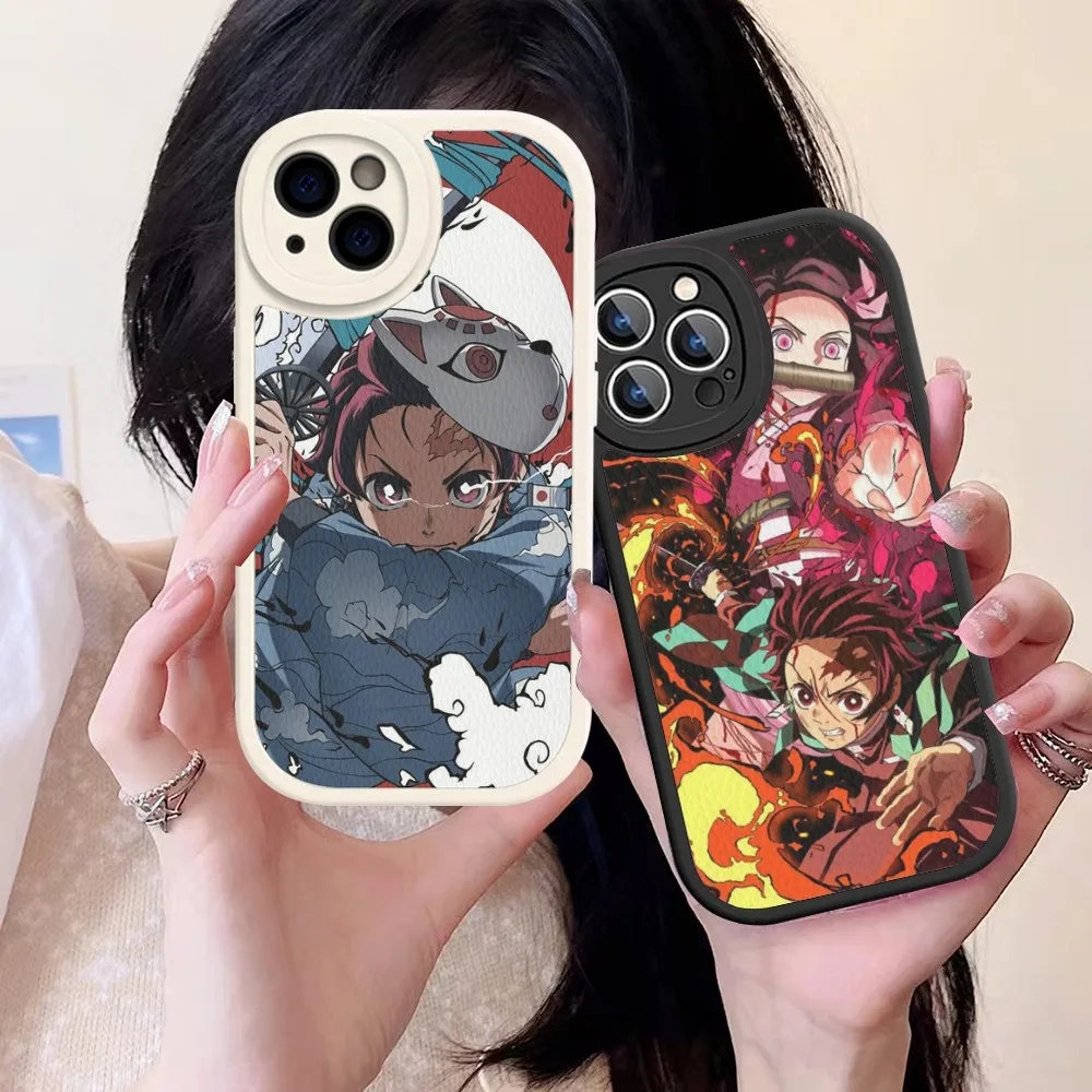 

Demon Slayer Tanjiro Anime Phone Case Hard Leather For iPhone 14 13 12 Mini 11 14 Pro Max Xs X Xr 7 8 Plus Fundas
