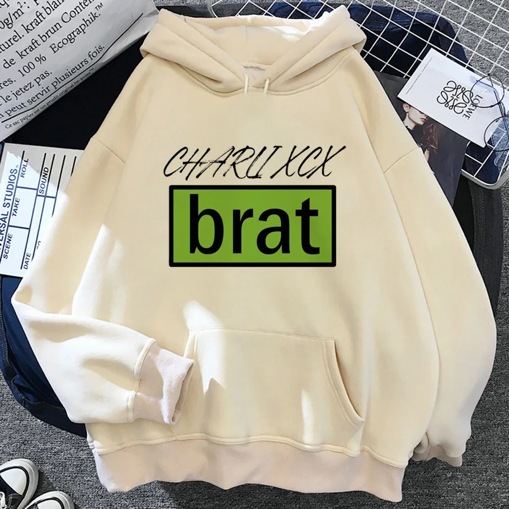 Толстовка Charli Xcx Brat элегантная Дизайнерская одежда для подростков Японские