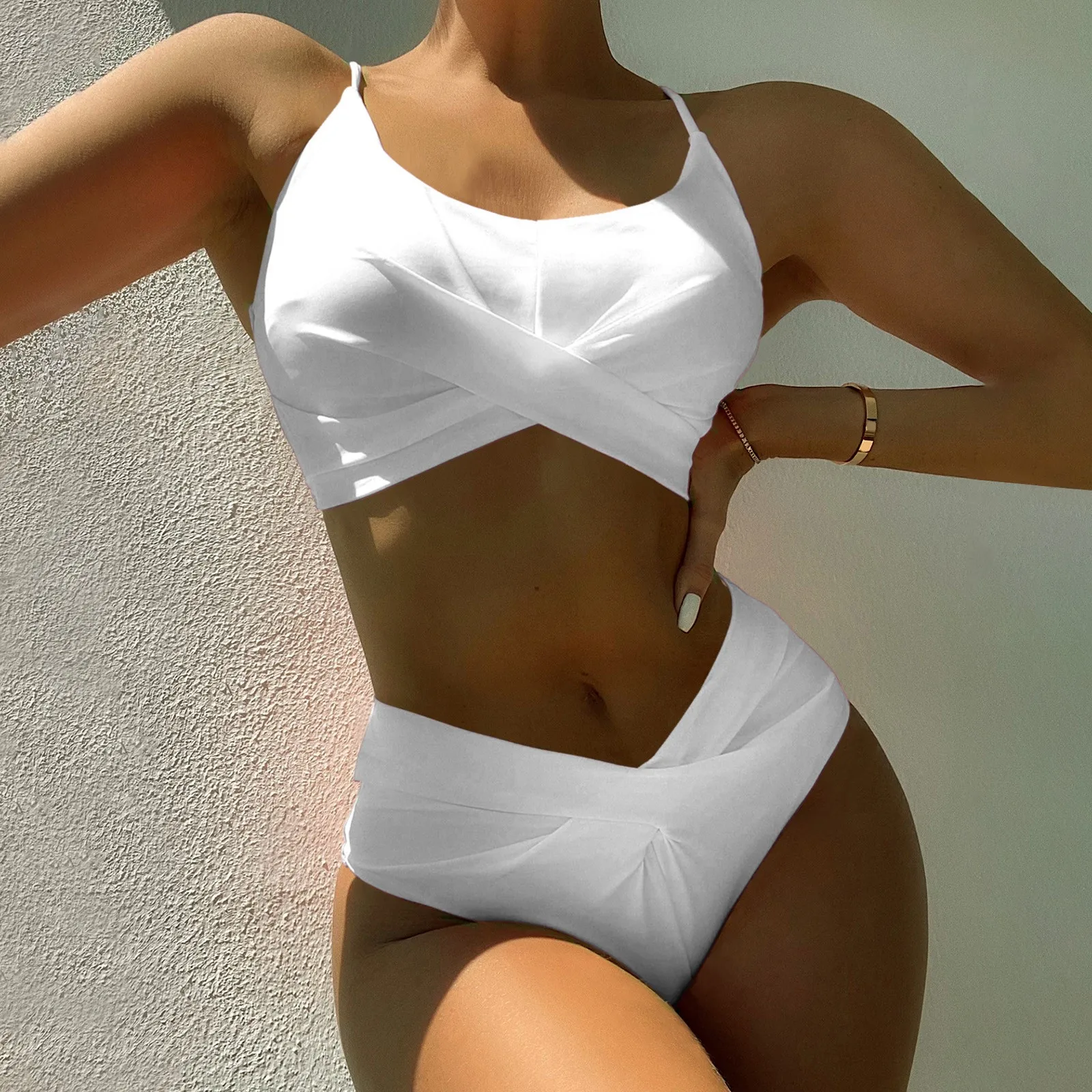 

Бикини с высокой талией, Женский однотонный летний купальник, купальник пуш-ап, женская пляжная одежда, бразильские купальные костюмы микро, бикини