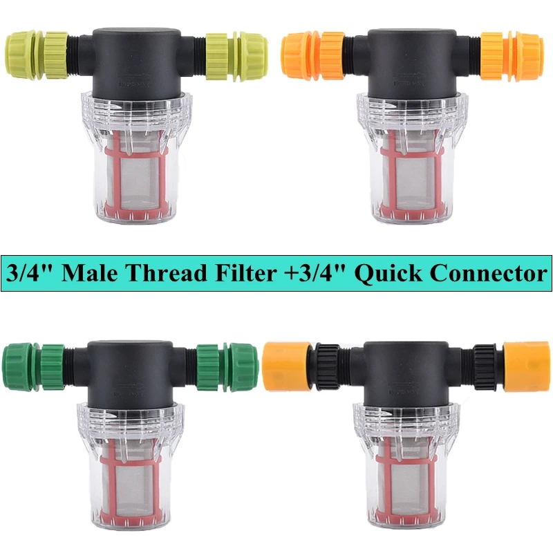 

3/4 Inch Garden Watering Filter Agriculture Irrigation Hose Filter Water Pipe Quick Connector Car Washing Water Pump Filter
