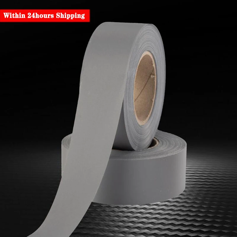 

5cm width Sew On Reflective Fabric Polyester Material DIY Tape For Clothing
