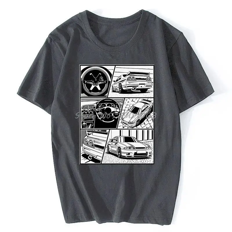 Skyline R33 Gtr Car Japan Jdm Racing Футболка Мужская/Женская хлопковая летняя футболка с