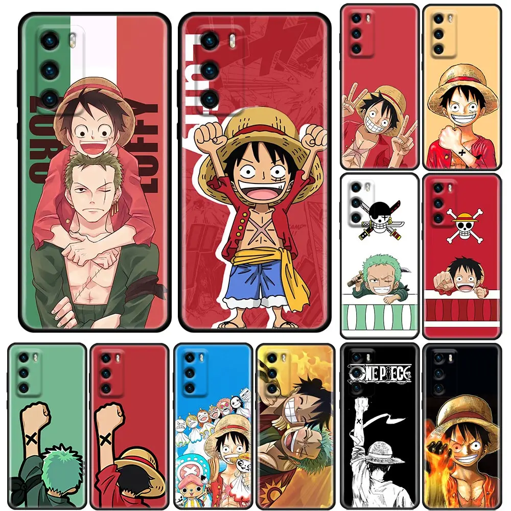 

ONE PIECE Anime Silicone Phone Case For Huawei P30 P40 P20 P10 Lite P50 Pro P Smart Z 2019 Luffy Zoro Soft Back Cute Cover Coque