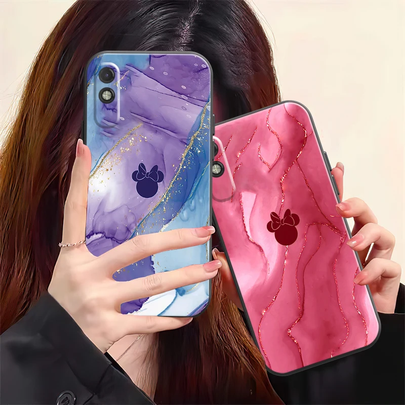 

Disney Mickey Mouse Marble Phone Case For Xiaomi CC9 CC9e 10S 10 Pro 11 11 Lite 11 Pro 10 Funda Back Silicone Cover Black