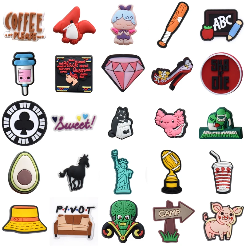 

Gifts Shoes Accessories Men Wholesale Bulk Packs Women Charm Decorations for Crocs Girl Para Pins Set Jeans Kids Boy Shoe Charms