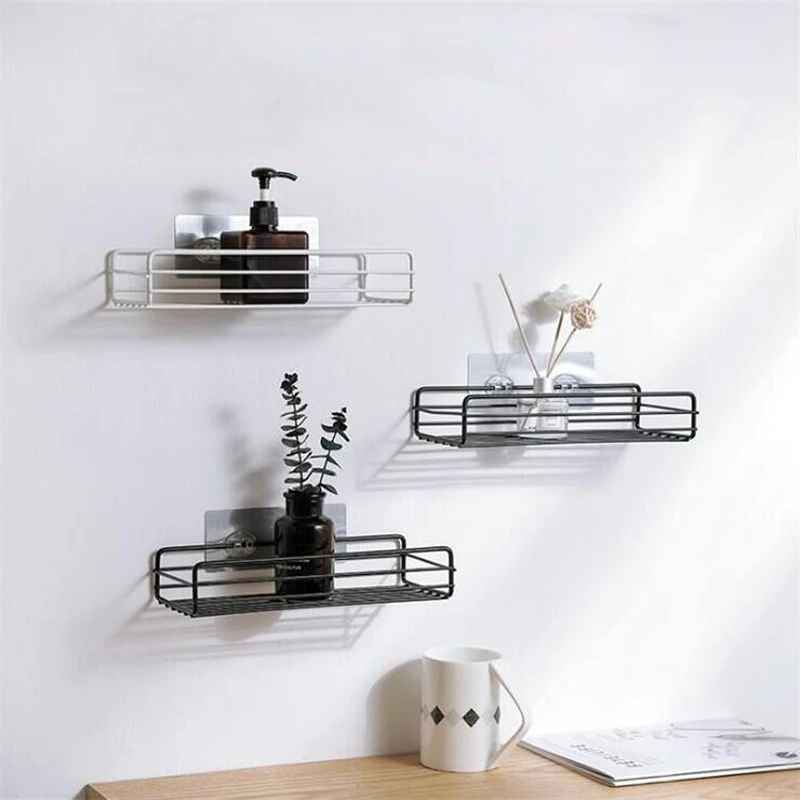 

Multifunctional Wrought Iron Kitchen Bathroom Rack Bathroom Must Have Punch Free Rack Toiletries Wall Rack Kitchen Must Have