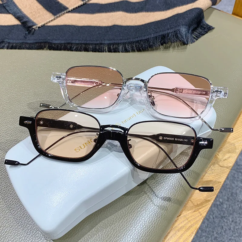

Модные трендовые металлические маленькие женские солнцезащитные очки в полуоправе в винтажном американском стиле Роскошные Дизайнерские мужские очки для вождения с украшением