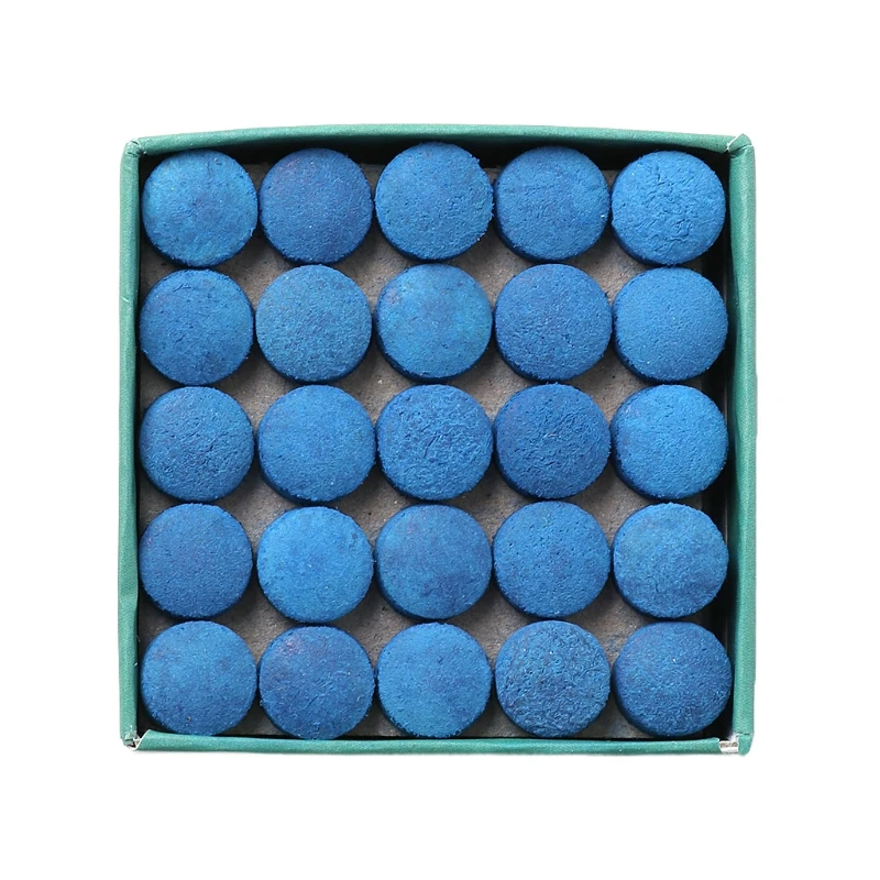 

50Pcs 2 Sizes Blue Pool Cue Tips Pool Billiard Cue Tips Billiard Stick Tips Kits with Storage Box for Snooker Pool Cues