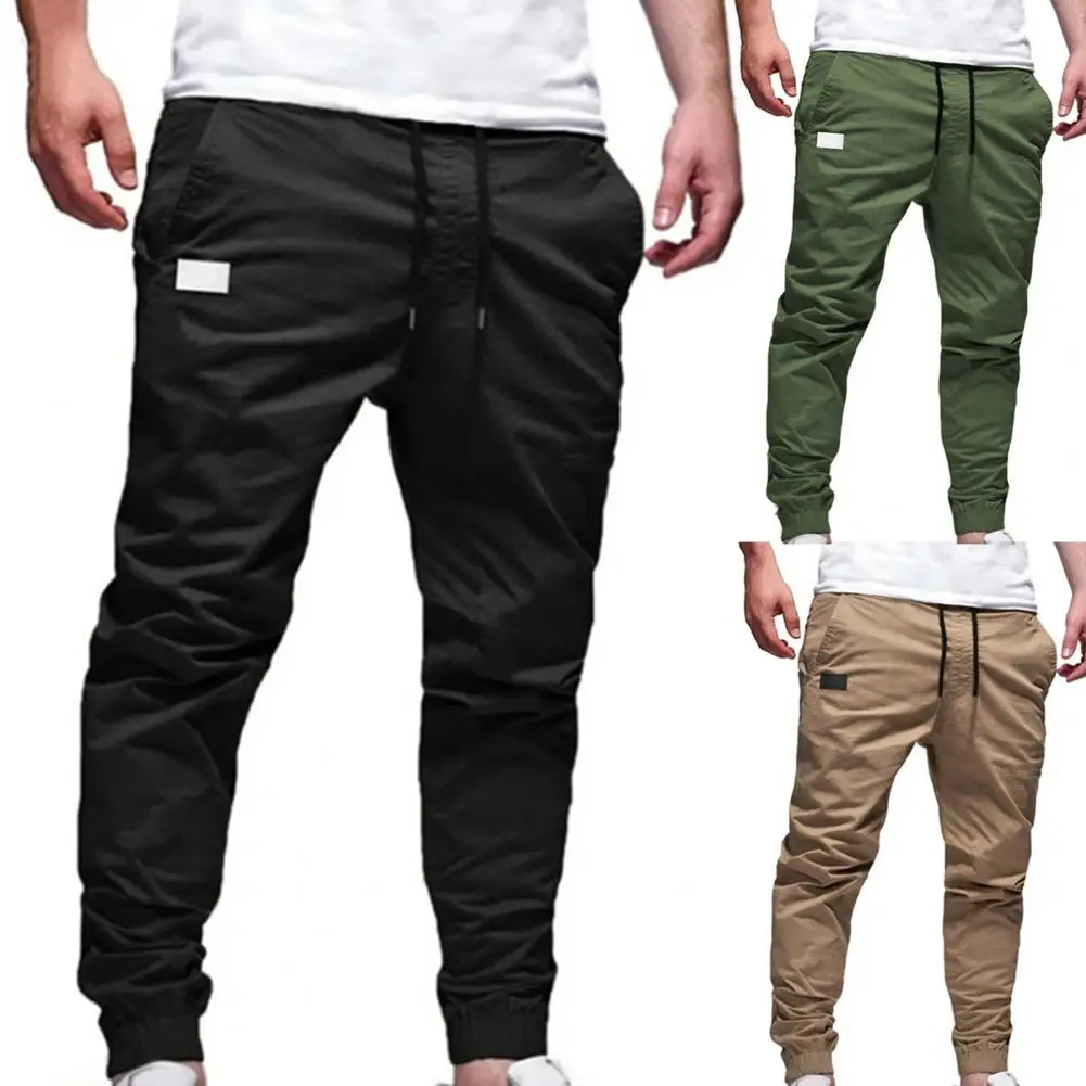 

Trendy Training Slacks Trousers Ankle Tied Slim Fitness Pants Mid Rise Comfy Fitness Pants for Outdoor Sports