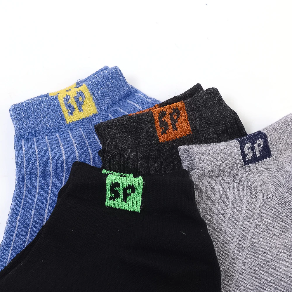 5 Pairs Cotton Short Men Socks High Quality Crew Ankle Breathable Mesh Casual Sports Soft Summer Women's Low-Cut Socks for Male