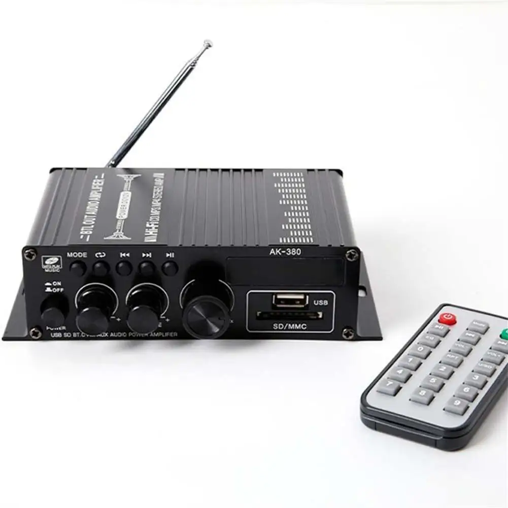 

Ak-380 усилитель мощности, Bluetooth-совместим с 5,0 беспроводными множественными источниками, совместимыми с 5.1-канальным стереоакустическим усил...