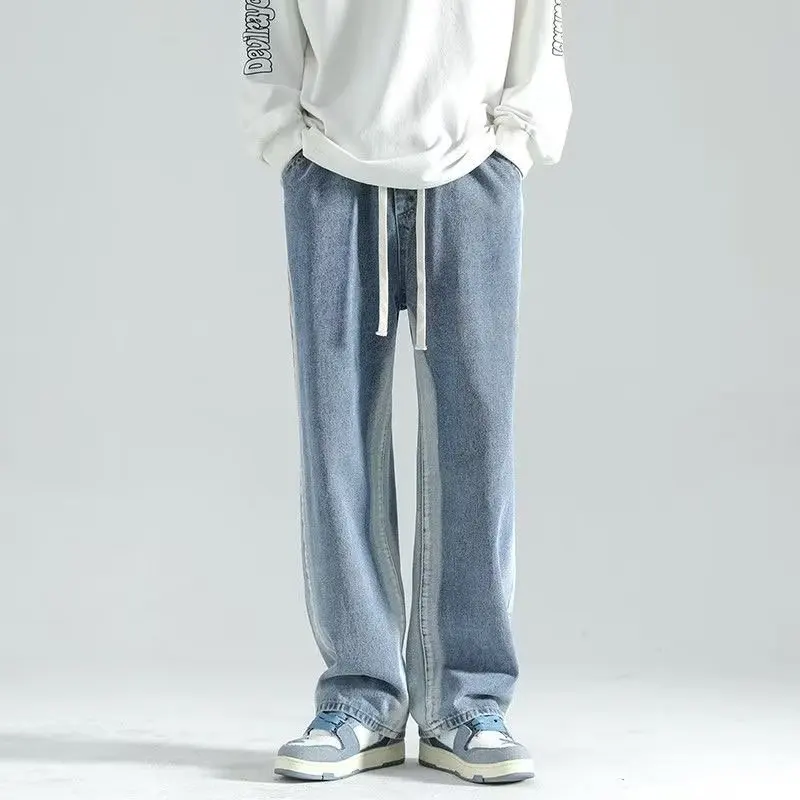 Джинсы-карго Y2k для мальчиков узкие джоггеры-трапеции мужские Celana Jin панталоны