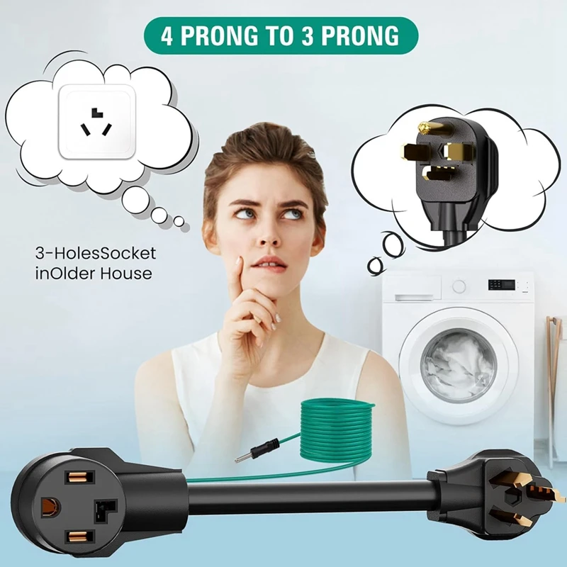 Адаптер для розетки сушилки 4 P R Ong на 3 10-30P штекер 14-30R адаптеры части 30 А STW10AWG 1 фут