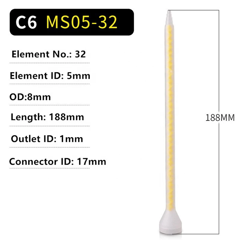 Пластиковая смешивающая трубка MC/MS 05-32 статический быстрорежущий диспенсер клея