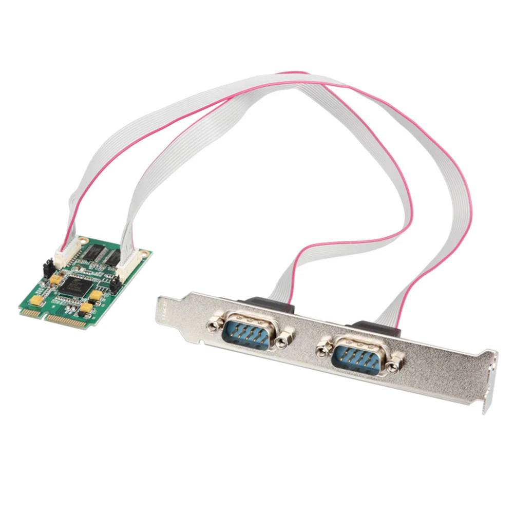 

Mini PCIe на Rs232, 2 порта Db9 Com, полуразмерный последовательный порт Mini PCI Express, карта промышленного контроллера EXAR 17V352