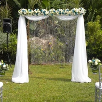 wedding arch drape fabric sheer chiffon background curtain sheer curtain curtain ceremony reception swag ornament
