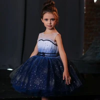 2022 girls dress sequined mesh party dresses for weddings childrens clothing bridesmaid dresses for kids princess prom costume