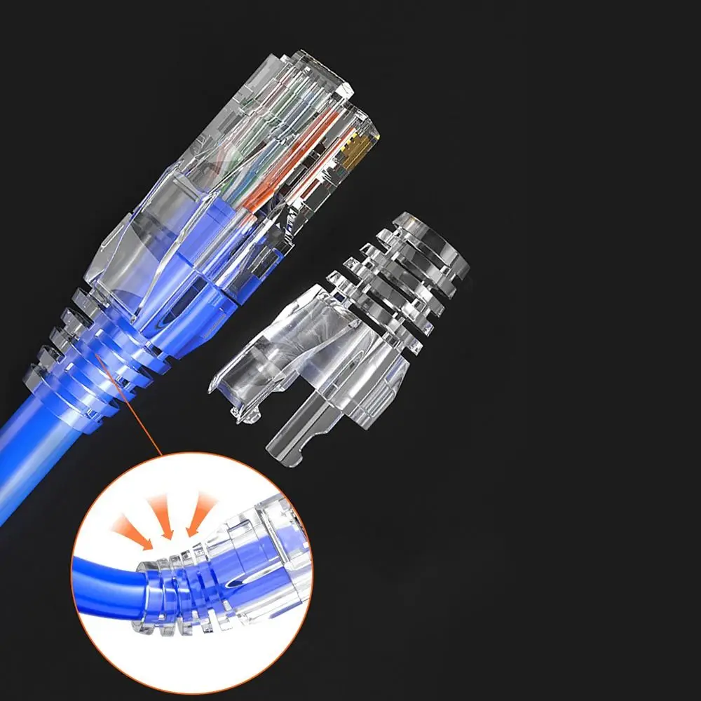 Прочные красочные колпачки RJ45 разноцветные чехлы для ПК Cat 7 оболочка разъемы