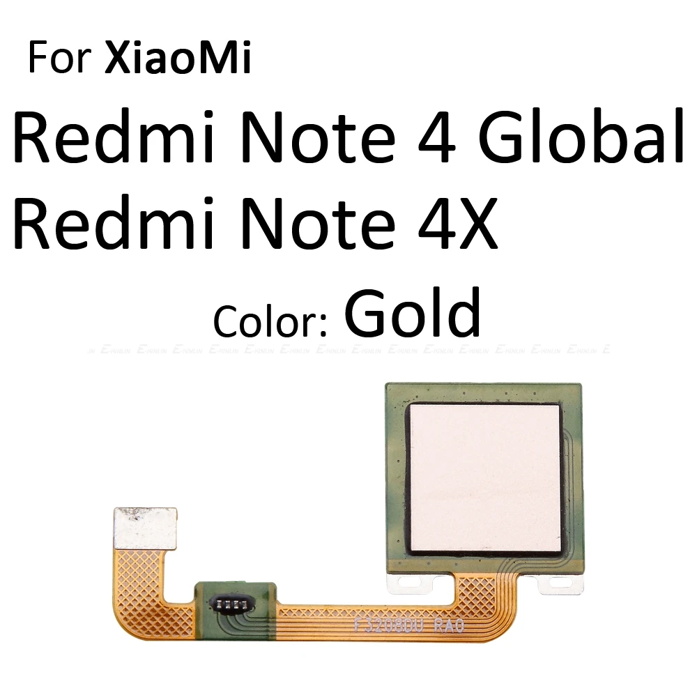 Фото Разъем для сканера отпечатков пальцев для Xiaomi Redmi Note 5, Note 4X, сенсорный датчик ID, кнопка «Домой», гибкий кабель для подключения №5
