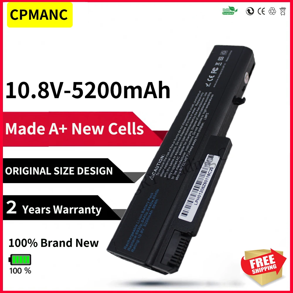 Аккумулятор CPMANC для HP черный 10.8V 4400 мАч