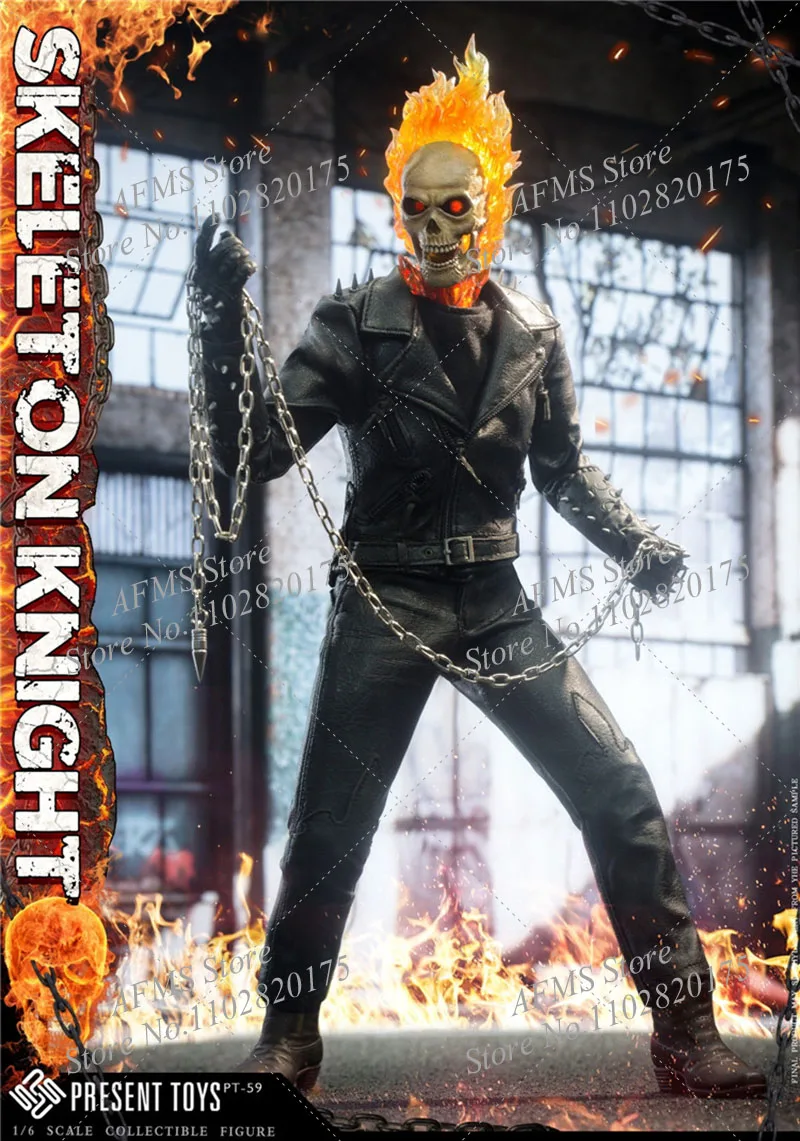 Коллекционная фигурка-модель PRESENT TOYS PT-sp59 16: Мотоциклетный каскадер-воин Ghost Rider, полный комплект, 12 дюймов (art.: 3920da74ea27a) - 3920da74ea27a