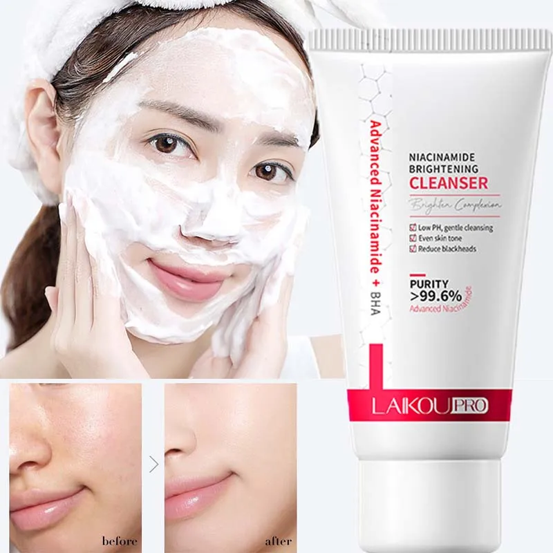 

Facial Cleanser Foam Face Wash Deep Cleaning Oil Control Whitening Exfoliator Smooth Moisturizing Shrink Pores Skin Care Product