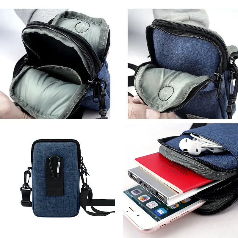 Small Waterproof Shoulder Bags Mobile Phone Passport Storage Messenger Pouch Run Shopping Ride Headphone Crossbody Card Holder