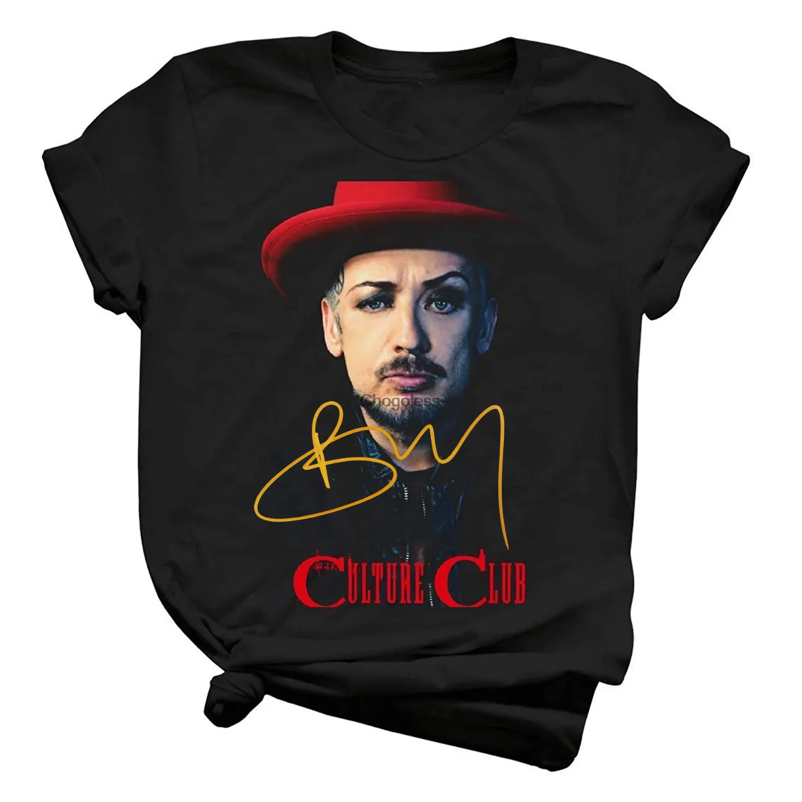 Мальчик Джордж культура клуба Φ черный короткий рукав все размеры Φ PT064