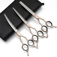 Professional 6.7 Inch Pet Thinning Cutting Scissors Dog Grooming Comb 6CR13 Stainless Steel Pet Cat and Dog Haircut Tool Sets